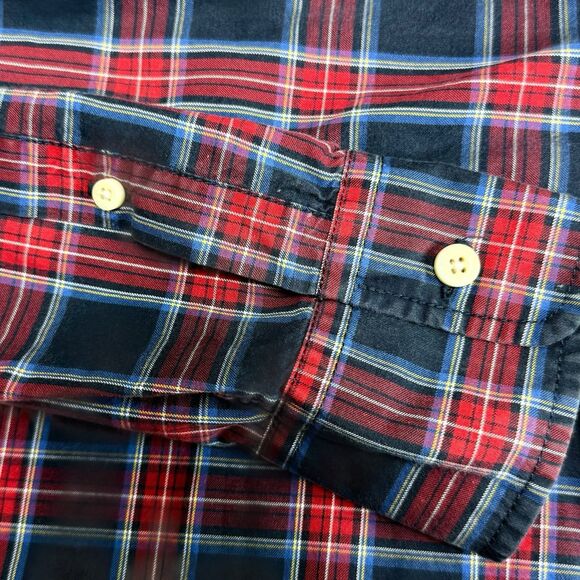 Abercrombie & Fitch Muscle Plaid Button Up Shirt Men's Medium M Red Blue - Picture 11 of 16